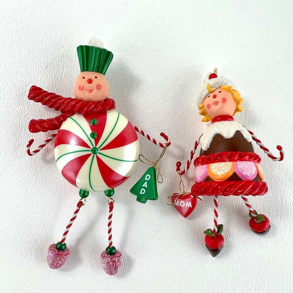 Hallmark Keepsake Ornaments Candy Mom Candy Dad 2008 Boxed Two Ornaments